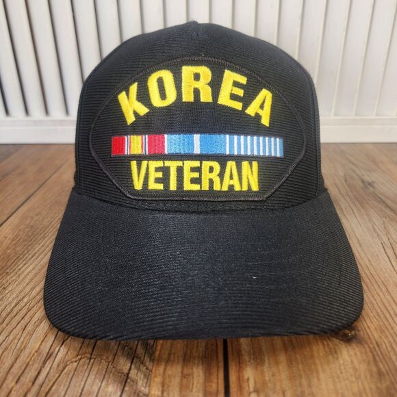Metals of America Korea Veteran Snapback Hat Cap Black Patch Service USA Made - Picture 2 of 10
